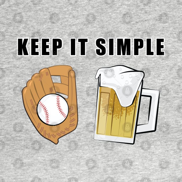 Keep It Simple - Baseball and Beer by DesignWood-Sport